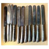 Santa Fe and UPRR Stamped Silverplate Knives