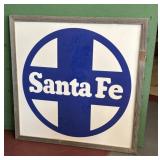 Santa Fe Logo, Poster-board Framed 43"x43"