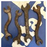 (4) Antique Wrenches 11" & Smaller