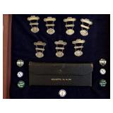 Vintage B. of L.E. Railroad Wellington Badges