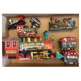 Christmas Trains : Plastic and Ceramic - 13"