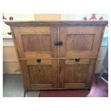 Antique Wood Sorting Cabinet Top Piece 41" x 12"