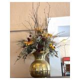 Union Pacific Railroad Cuspidor with Faux Florals