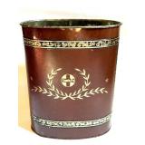 Vintage Metal Santa Fe Railroad Waste Basket 11"
