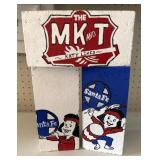 (3) Hand Painted Bricks