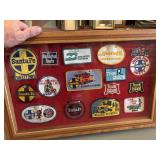 Santa Fe Railroad Patch Collection, Framed