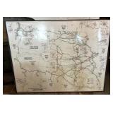 BNSF Rail Map 1998 - 45"x35"
