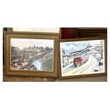 Framed Prints, Santa Fe Super Chief & Steam