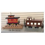 (2) Wooden Model trains 12"x20"x8" and