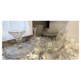 Clear Glassware, Plates, Cake Plate & More