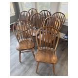 (8) Oak Chairs, Only Six Pictured