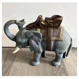 Cast Iron Elephant Mechanical Coin Bank