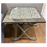 End table, Needs New Tiles 28"x28"x23"
