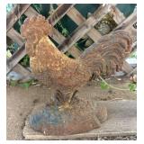 Cast Iron Rooster Door Stop 11" Tall
