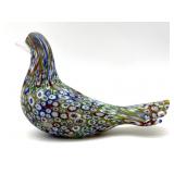 Millefiori Murano Art Glass Bird Figure 6' x 4.5'