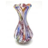 Millefiori Murano Art Glass Small Vase 4'
