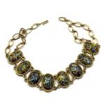 Art Glass Beaded Necklace 16'