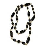 Millefiori Art Glass Beaded Necklace  30'