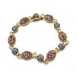 Mini Mosaic Art Glass Bracelet 6.5'