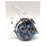 Millefiori Murano Art Glass Fish Figure 4' x 4.5'