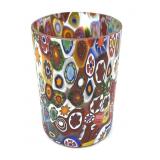 Millefiori Murano Art Glass Cup 3.75' Tall-