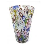 Millefiori Murano Art Glass Cup 4.25' Tall
