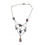 Millefiori Art Glass Beaded Necklace 12'