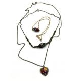 Millefiori Art Glass Bead Pedant Necklaces -