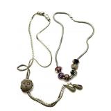Millefiori Art Glass Beaded Bolo Tie Necklace and