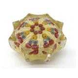 Millefiori and Latticino Murano Art Glass Fluted