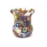 Millefiori Murano Art Glass Toothpick Holder 2.5'