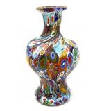 Millefiori Murano Art Glass Vase 4.75' Tall