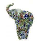 Millefiori Murano Art Glass Elephant Figure