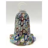 Millefiori Murano Art Glass Bell 5.5'