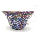 Millefiori Murano Art Glass Cup 2.5' Tall