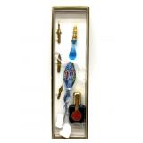 Millefiori Murano Art Glass Pen with Nibs and Ink