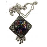 Millefiori Murano Art Glass Necklace Pendant on