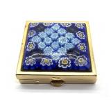 Millefiori Murano Art Glass Pill Case 1.25'
