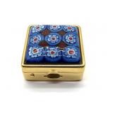 Millefiori Murano Art Glass Pill Case 1.25'