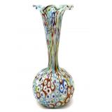 Millefiori Murano Art Glass Vase 7.25' Tall