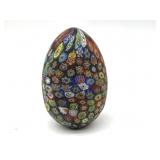Millefiori Murano Art Glass Egg Shaped
