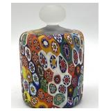 Millefiori Murano Art Glass Paperweight 3.25'
