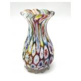 Millefiori Murano Art Glass Small Vase 3.5'