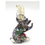 Millefiori Murano Art Glass Animal Figure with