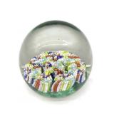 Millefiori Murano Art Glass Paperweight 2.75'