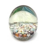 Millefiori Murano Art Glass Paperweight 3' Tall