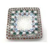 Millefiori Murano Art Glass Ashtray 3'