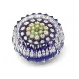 Millefiori Murano Art Glass Fluted Paperweight