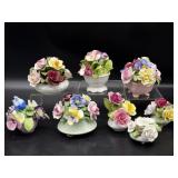 Porcelain Flower Decor 4.5' Tall and Smaller -