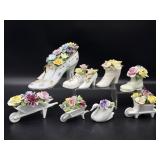Porcelain Flower Decor 5.25? Tall and Smaller -